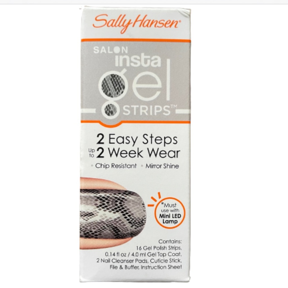 Perfect poison - grey snake print Sally Hansen Insta gel strips new